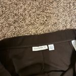 Susan Graver  Pull On Dress Pants Small Chocolate Brown Elastic Waist Polyester Photo 1