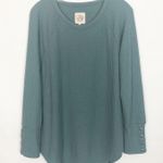 Chaser Waffle Knit Teal Blue Women's Sweater Size XL Photo 0