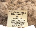 Bohme  Plush Colorblock Long Sleeve Open Front  Cardigan Cream Tan Womens Size XS Photo 8