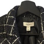 ON 34th Black White Tweed Double Breasted Blazer Jacket Women Size 6 Classic Photo 10