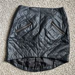 🦋 Richcoco Faux Leather Black Mini Skirt Holiday Party Formal Small 💖 Photo 0