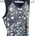 Title Nine Diamalete Floral Black White Sleeveless Stretchy Athletic Dress Sz XS Photo 2