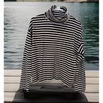 Madewell Rivet & Thread Striped Boxy LA Crop Quality Turtleneck Made In USA -L Photo 1
