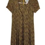 Just in Thyme 1990s Leopard Print Short Sleeve Casual Mini Dress Size 4 Small Brown Photo 1