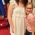 Mabel  Dress White Ruffle Sleeve Photo 0