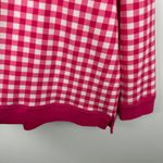 Talbots  Pink Gingham Print Sweatshirt Sz 2X Pullover‎ Long Sleeve Preppy Plus Photo 3