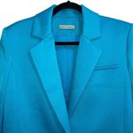 Alice + Olivia NEW NWOT  Shan Strong Shoulder Blazer In Ocean Floor Photo 3