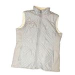 IZOD Puffer Vest Reversible Zip Up Fleece Lightweight Grayish White Vest Sz S Photo 1