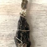 Handmade Silver Owl Black Marble Stone Pendant Necklace Women’s Jewelry Brand NEW Photo 0