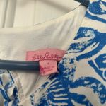 Lilly Pulitzer Fiesta Dress In Resort White On A Roll Size 4 NWT Blue Floral Photo 1