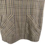 American Eagle Plaid Pinafore Dress M Brown Check Button Strap Mini Dress Photo 1