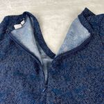 Gap  Swing Shift Dress Womens Size S Blue Dots Print‎ V Neck 3/4 Sleeve Oversized Photo 10