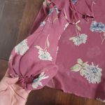 Soprano  long sleeve sheer top size small, blush punk with flowers , fits larger Photo 2