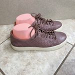 Frye Lena Leather Lace Up Sneakers Mauve Casual Women's Shoess woven sz 9.5M Photo 2