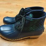 st. john's bay Navy & Green Plaid Duck Boots Photo 4
