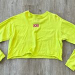 Forever 21 Womens  Neon Green CNCO Cropped Long Sleeve Tshirt - M Photo 0