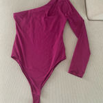 ZARA  One-Shoulder long sleeve bodysuit in Fuchsia Photo 0