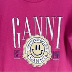 Ganni  Pink Crew Neck Sweatshirt Photo 1