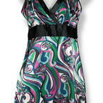 Vintage Y2K Dress Retro Print Flower Power V Photo 0