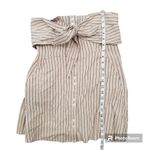 Free People  Striped Button Front Strapless Dress Photo 2
