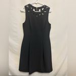 Eliza J  Black Sleeveless Sheath Fit And Flare Pleated Cutout Mini Dress Size 6‎ Photo 2