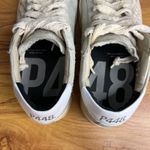 P448 Jack Macrame Lace Up Sneakers Womoens Size 39 EU 8.5 - 9 US Gray Ecru Photo 4