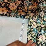 ZARA  Women's Floral Print Ruffled Bell Sleeve Mini Dress Green Cream Size Medium Photo 8