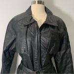 Vintage dead stock NWT Monroe & Main leather coat jacket Black Size L Photo 3