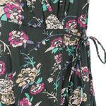 Patrons of Peace Boho Floral Black V-Neck Short Sleeve Floral Maxi Dress Small Photo 2