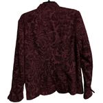 Coldwater Creek  Jacket Maroon Red Women Tapestry Button Up Long Sleeve SZ M Photo 7