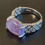 Elegant purple amethyst S925 silver ring size 7 Photo 2