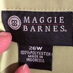 Maggie Barnes  Lime Green collar 3/4 Sleeves. Pearl Green Buttons Sz 26W. Photo 8