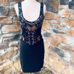 Free People Black dress Embroidered Beaded Sequin Secrets of Eden Photo 3