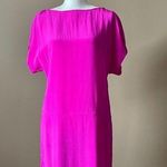 Milly | Silk Fuchsia Pink Plunging Back Dress Sz 8 Photo 0