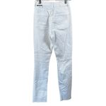ZARA  Slim Flare Distressed Knee Jeans in White Photo 11
