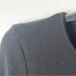 ZARA  Black Long Sleeves Faux Fur Trim Cuffs Dress, Size Small Photo 6