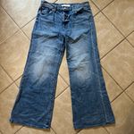 Mother The Tomcat Roller in Pretty Is As Pretty Does size 31 Jeans Wide Leg Blue Photo 3