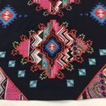 Blue Rain  Multicolored‎ Aztec Printed Embroidered Mini Skirt Size S Photo 1