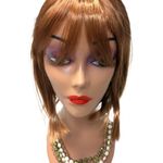 Vintage plastic gold and three color bead strand necklace with matching earrings Brown Photo 0