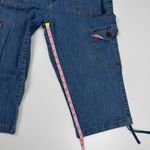 Lee Vintage Y2K Red Paisley Denim Cargo Capri Pants Low Rise Women’s US Size 10P Photo 4