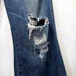 American Eagle  Outfitters Size 8 Jeans Long Distressed High Rise Flare Blue 763 Photo 5