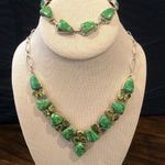 Sterling Silver Mohave Lime Green Copper Infused Turquoise Peridot 925 Necklace Photo 15