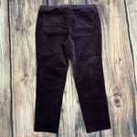 J.Jill  Women's Corduroy Straight Pants Size Large Dark Purple Casual‎ Photo 2
