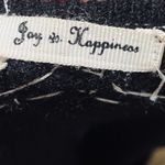 Vintage Y2k Beaded Cashmere Cardigan Button Front Black Gold Womens Small Photo 7