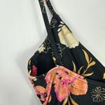 Newport News Sun Streak One Piece Swimsuit 12T Black Floral Asian Print Y2K Vtg Photo 3
