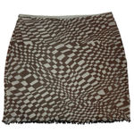 Urban Outfitters  Mini Skirt Medium Brown Pull On Stretch Bodycon‎ Y2K Trendy Photo 0