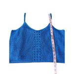 EXPRESS  Summer Crocheted Cropped Sweater Tank In Blue Size XL Photo 8