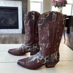 Boulet Women's Western Snakeskin & Leather Cowboy Boots, 8 Brown Photo 4