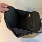 Vintage 90s Black Square PVC Leather Scarf Tie Medium Backpack Photo 2