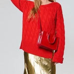 J.Crew  Cotton cable-knit side-slit crewneck sweater BM401 Size M Photo 0